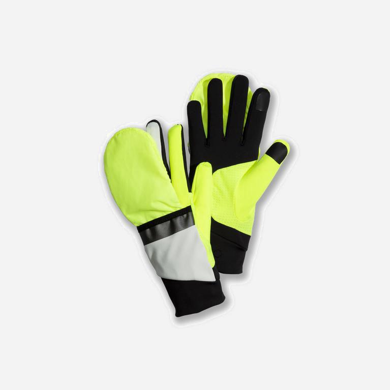 Brooks Draft Hybrid - Guantes Mujer - Gris / Negras / Verde Amarillo (UCQB-90854)